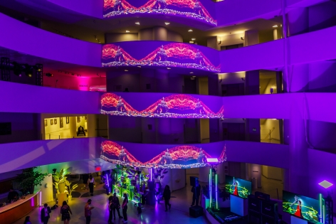JACOLBY SATTERWHITE Site-specific installation of&nbsp;Pygmalion&rsquo;s Ugly Season&nbsp;at the Guggenheim Museum TCC Party, New York, 2022
