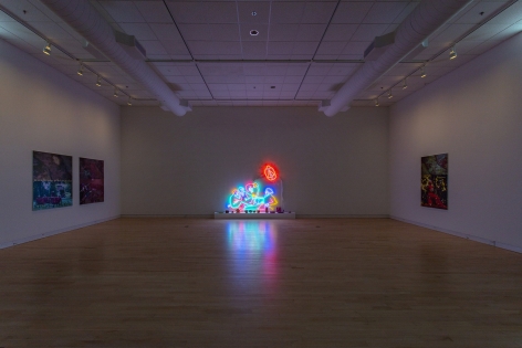 JACOLBY SATTERWHITE Installation view of Spirits Roaming on the Earth at Miller Institute for Contemporary Art, Pittsburgh, PA, 2021